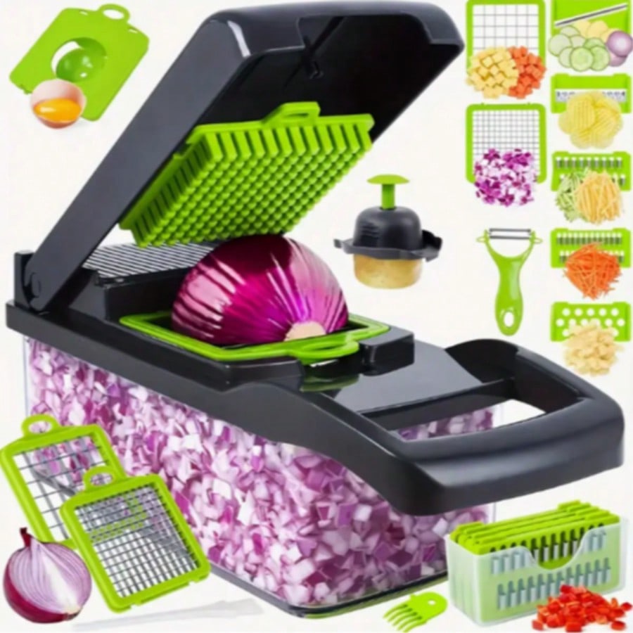 Meal Prep With Potatoes - 16-Piece Multi-Function Kitchen Set: Vegetable &