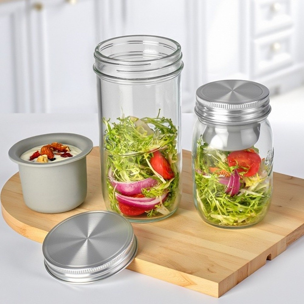 Meal Prep Jar Salad - 16/24 Oz Salad Glass Jars Wide
