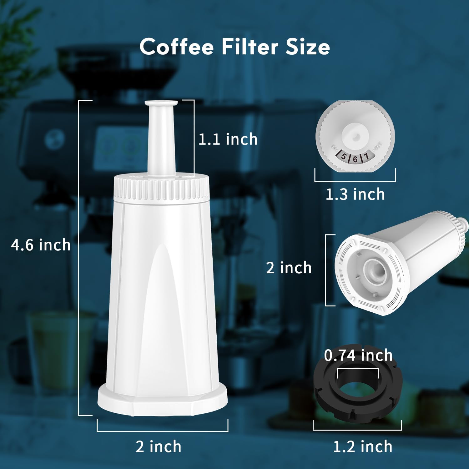 1/2/4pcs Replacement Water Fil - Breville Espresso Barista Touch recension och pris