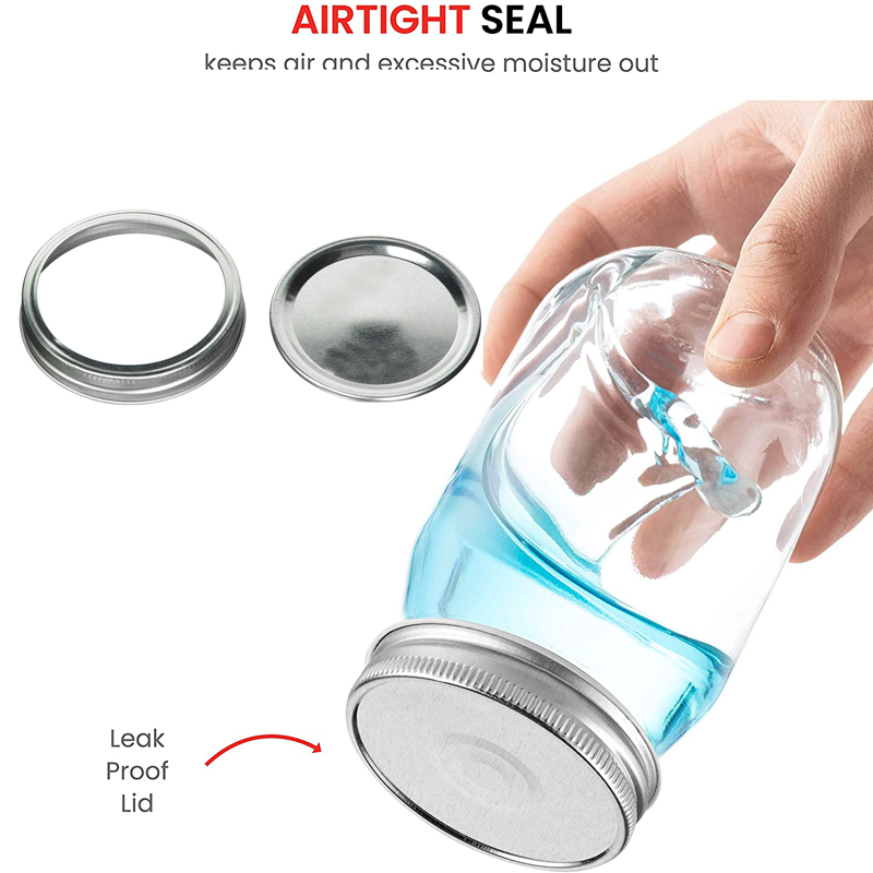4pcs 450ml Glass Regular Mouth - Meal Prep Jar Salad recension och pris