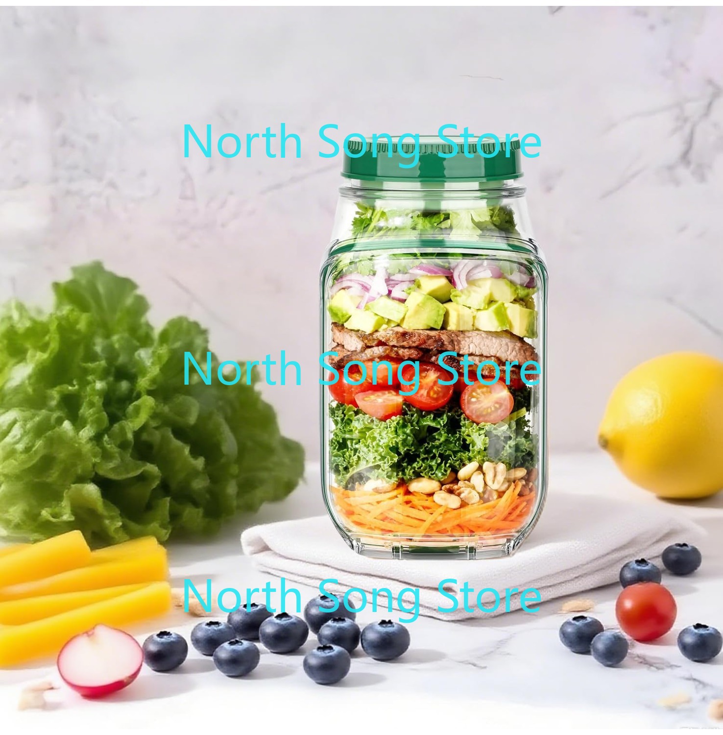 2026 NewSide-Opening Salad Mas - Meal Prep Jar Salad recension och pris