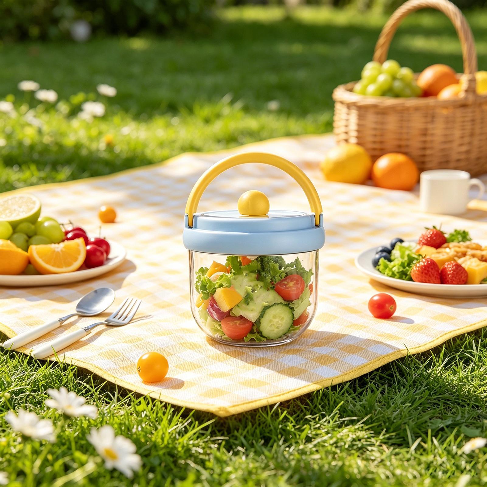 600ml Travel Salad Container L - Meal Prep Jar Salad recension och pris