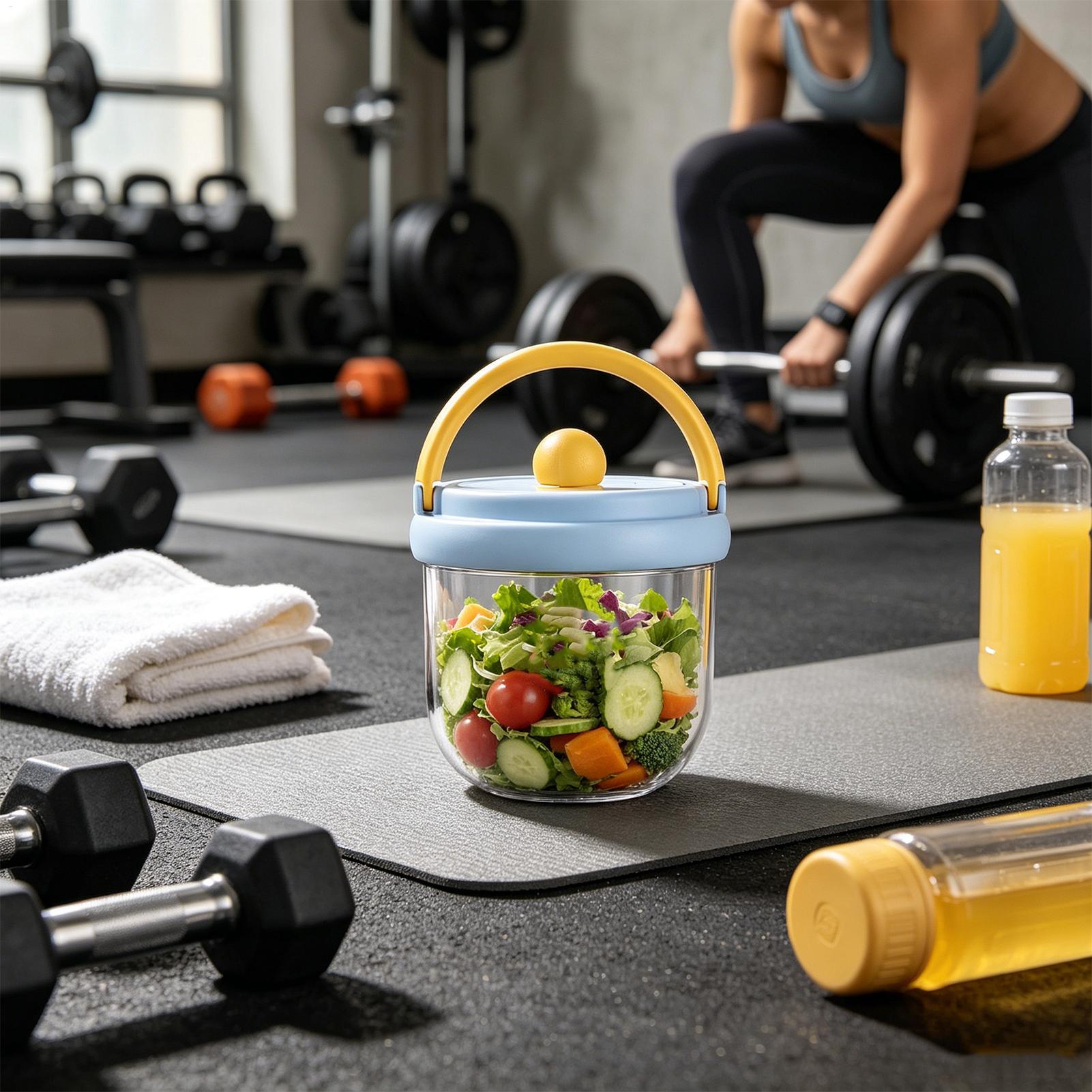 600ml Travel Salad Container L - Meal Prep Jar Salad recension och pris