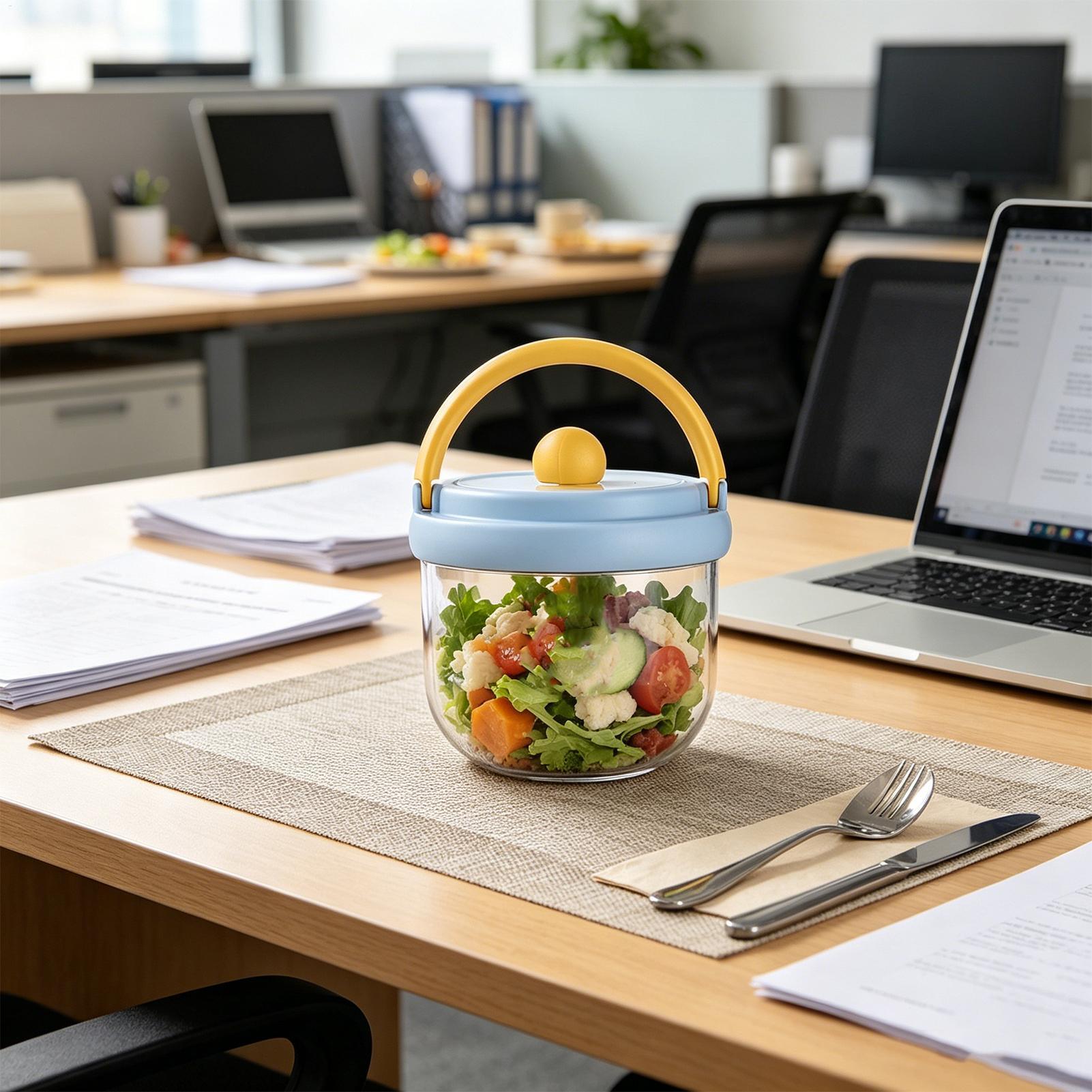 600ml Travel Salad Container L - Meal Prep Jar Salad recension och pris