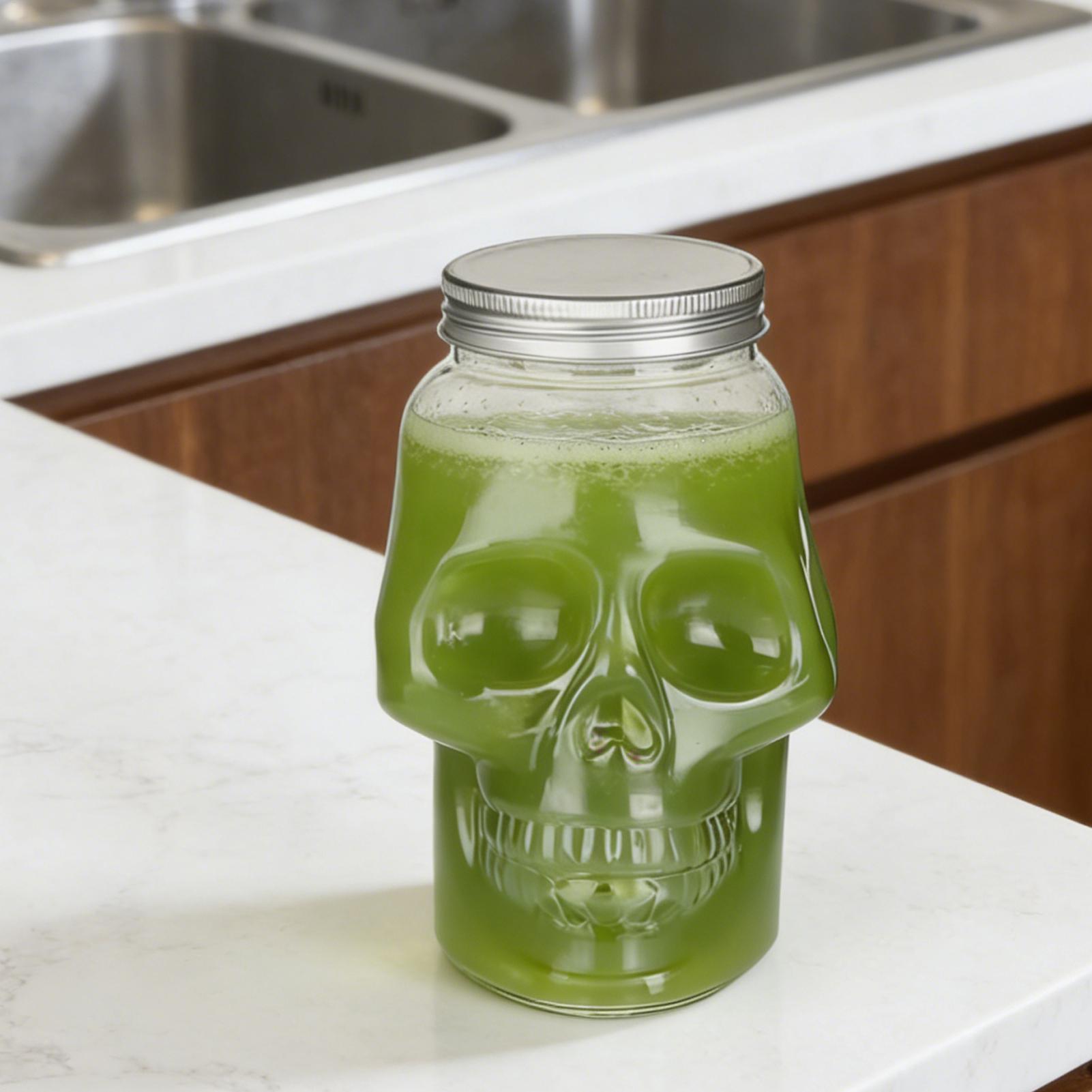 Transparent Skull Jars with Li - Meal Prep Jar Salad recension och pris