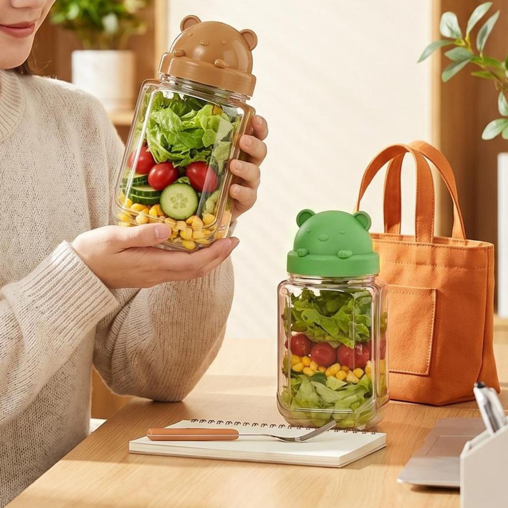 Upgrade Sealed Plastic Salad C - Meal Prep Jar Salad recension och pris