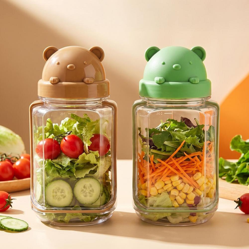 Upgrade Sealed Plastic Salad C - Meal Prep Jar Salad recension och pris