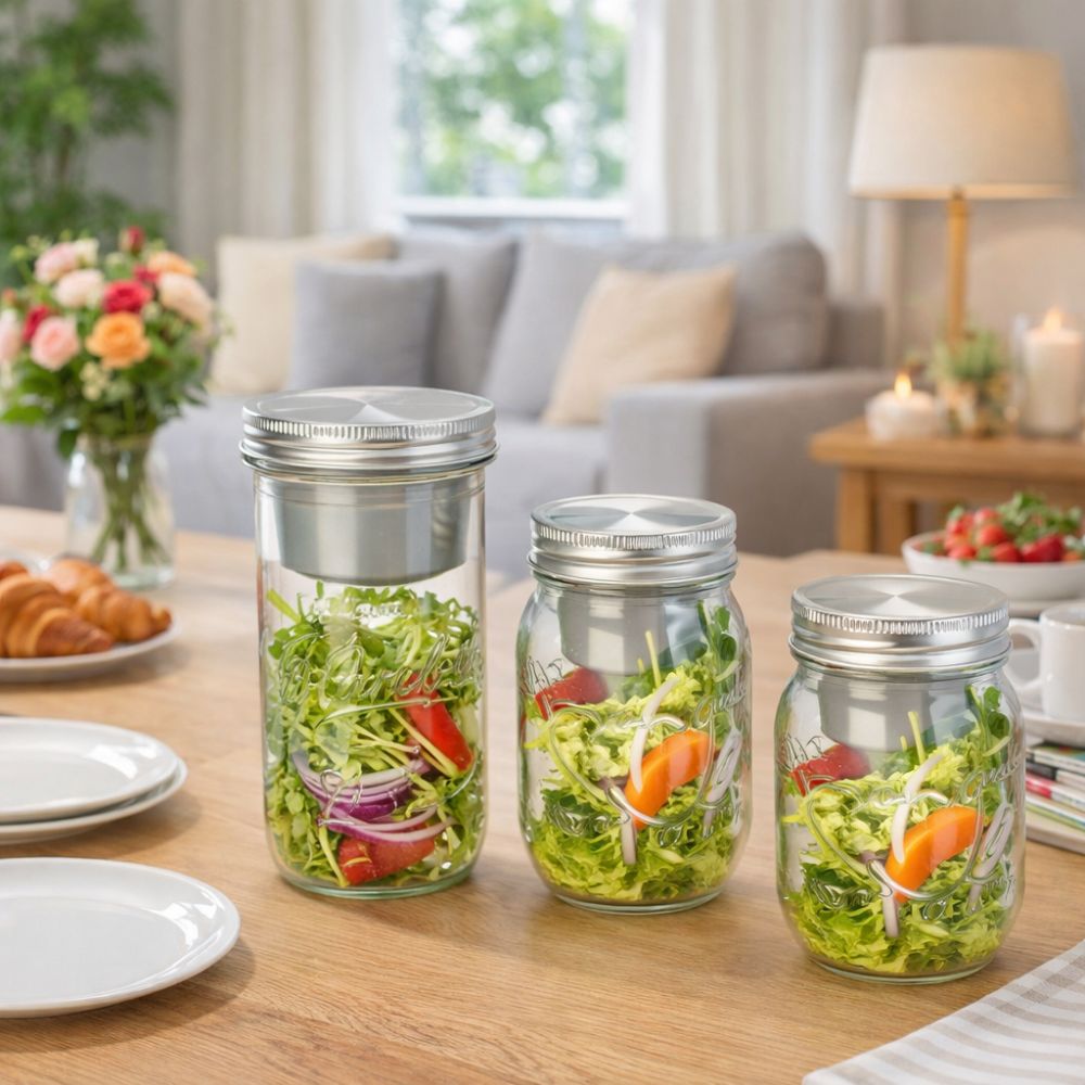 16/24 Oz Salad Glass Jars Wide - Meal Prep Jar Salad recension och pris