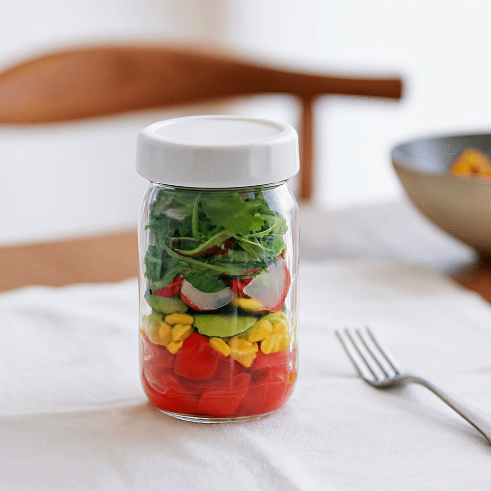 4 Pack 32 Oz Glass Salad Jars  - Meal Prep Jar Salad recension och pris
