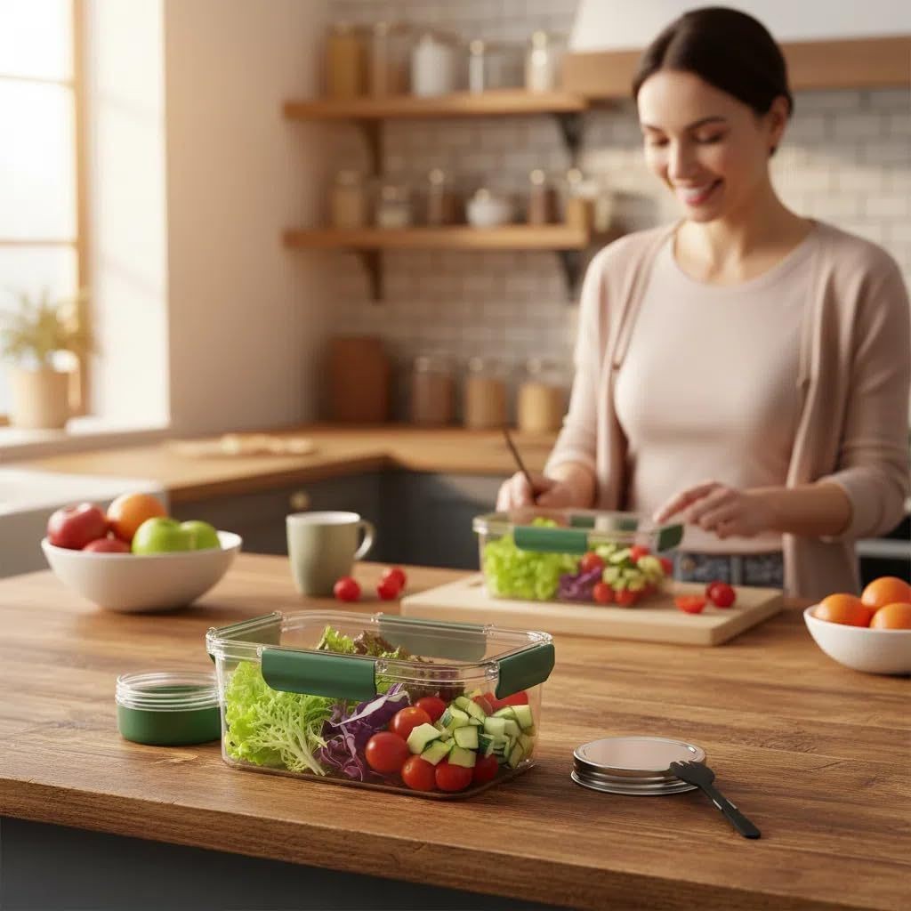 Solar Pod Jar Food Storage Con - Meal Prep Jar Salad recension och pris