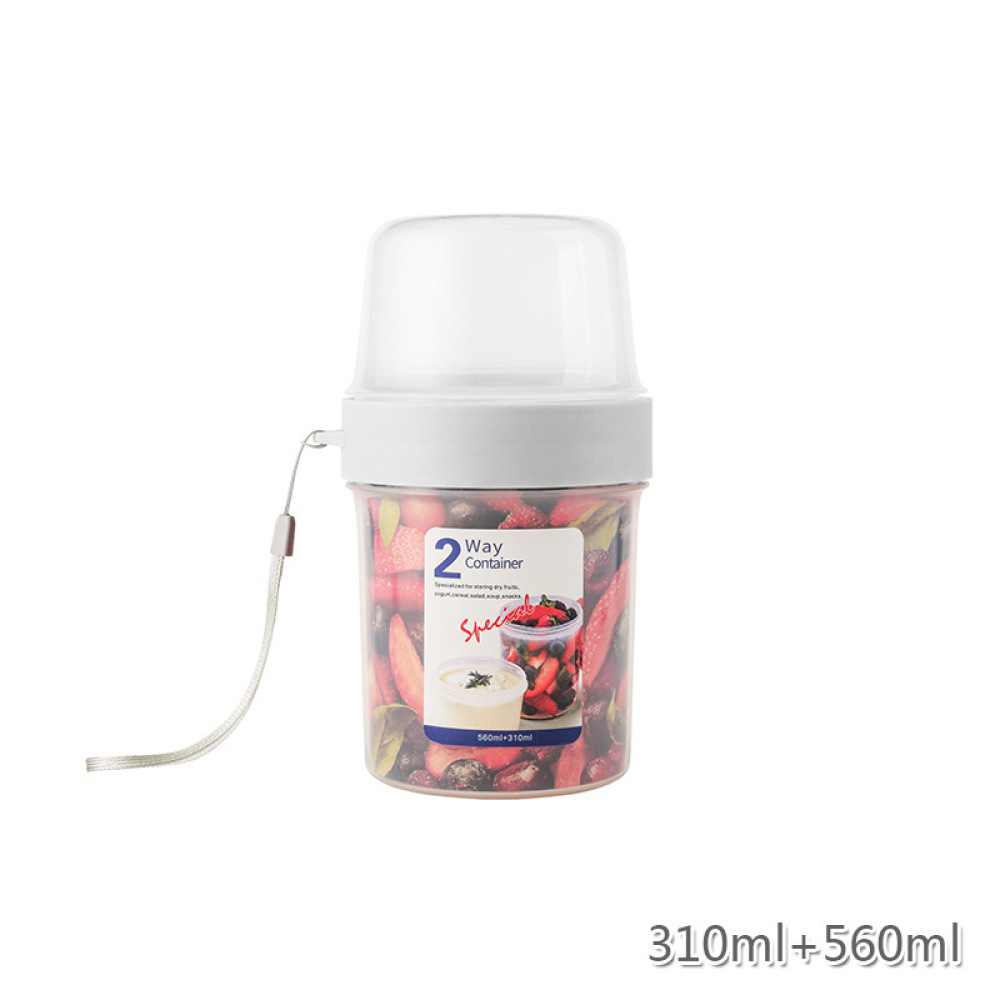 Portable Dual Layer Food Stora - Meal Prep Yogurt Bowl recension och pris