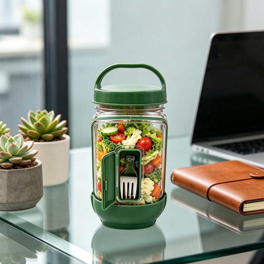 Leakproof Side Open Salad Jar  - Meal Prep Jar Salad recension och pris