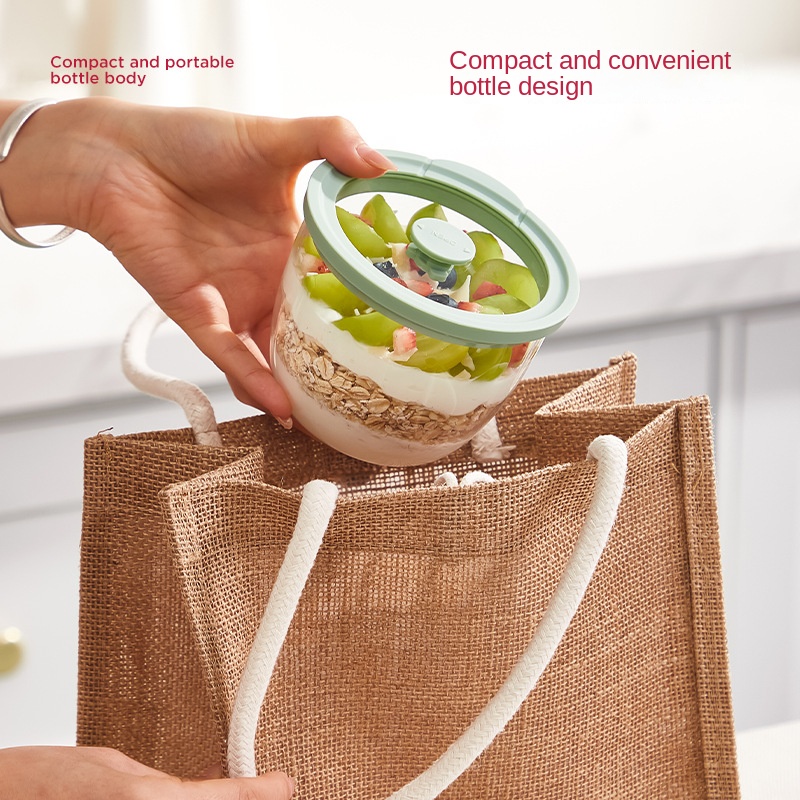 Glass Overnight Oats Container - Meal Prep Yogurt Bowl recension och pris