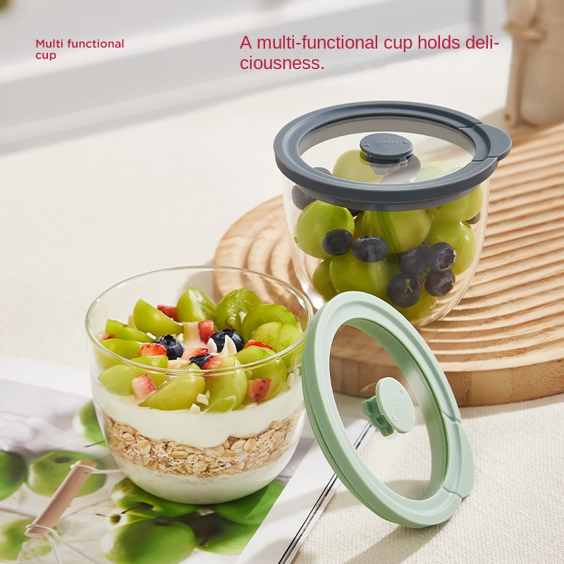 Glass Overnight Oats Container - Meal Prep Yogurt Bowl recension och pris