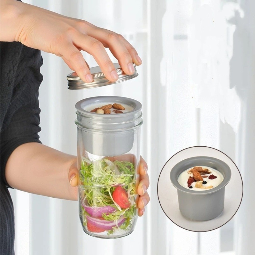 16/24 Oz Salad Glass Jars Wide - Meal Prep Jar Salad recension och pris
