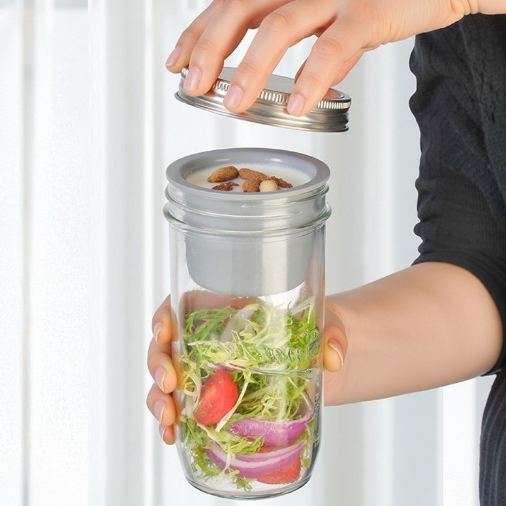 16/24 Oz Salad Glass Jars Wide - Meal Prep Jar Salad recension och pris