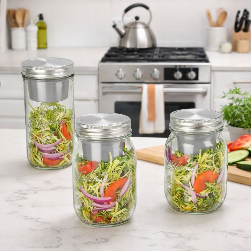 16/24 Oz Salad Glass Jars Wide - Meal Prep Jar Salad recension och pris