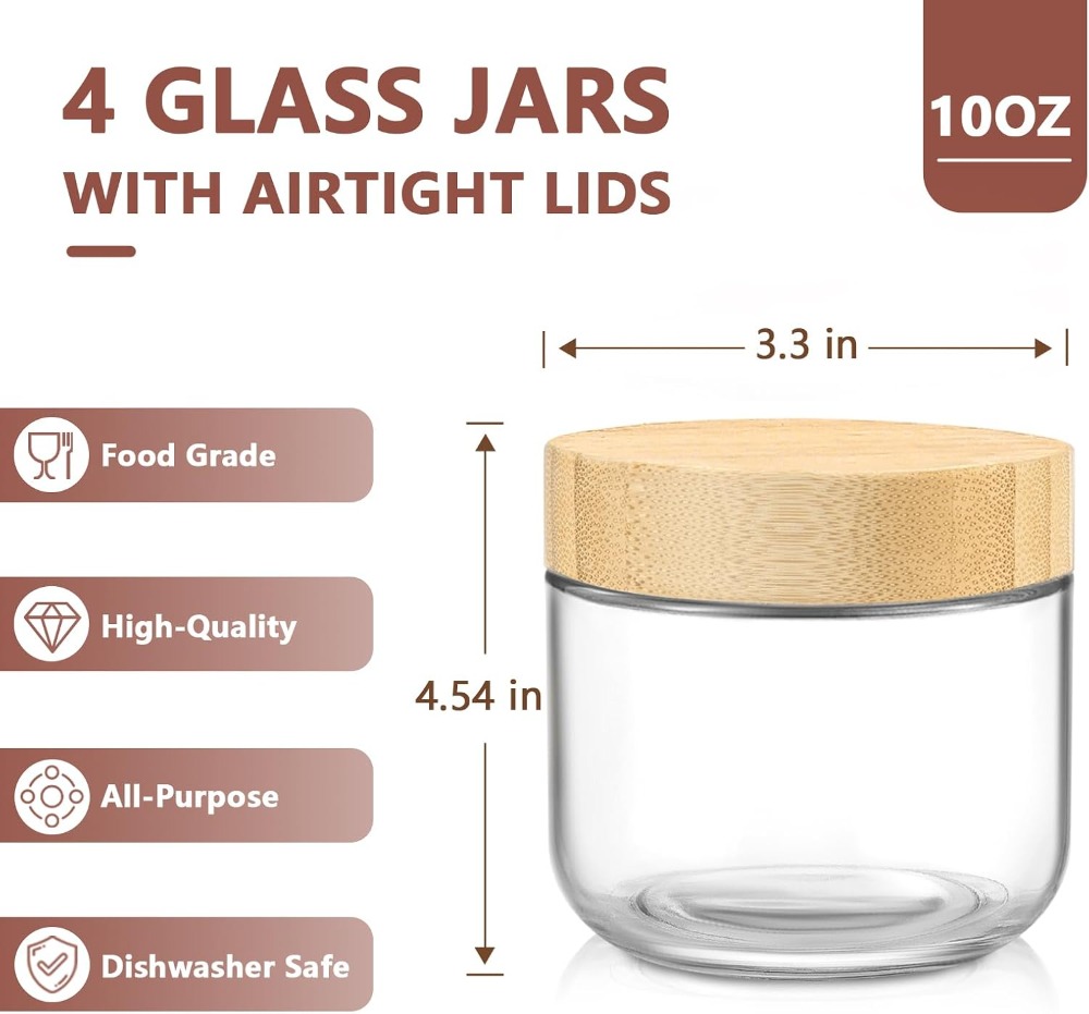 10 Oz Overnight Oats Container - Meal Prep Jar Salad recension och pris