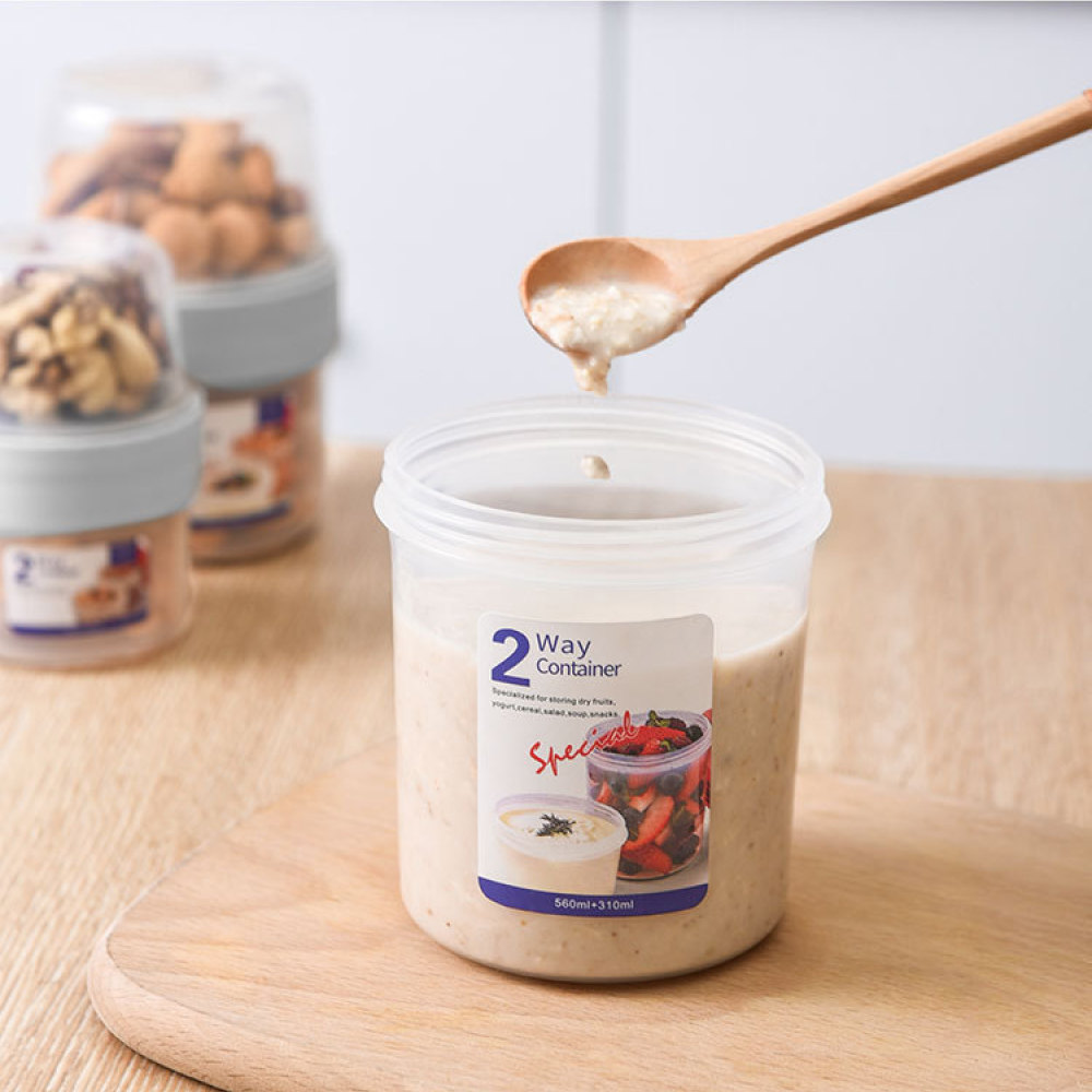 Double Layer Leakproof Food Ca - Meal Prep Jar Salad recension och pris